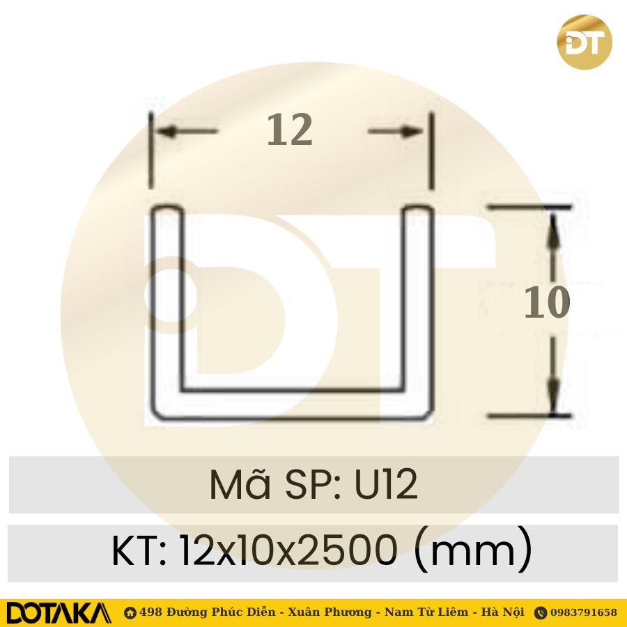 Nẹp U Nhôm – Mã Sản Phẩm U12